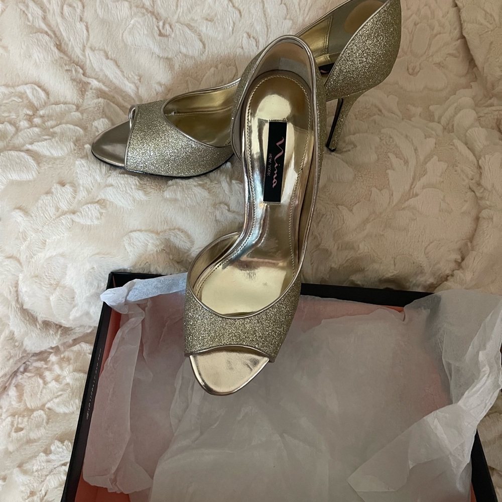 Nina Platino Baby Girl Gold Shoes View 3